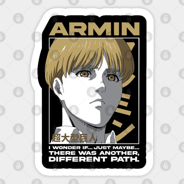 Armin Arlert Colossal Titan  Art Sticker by Otaku Vibes